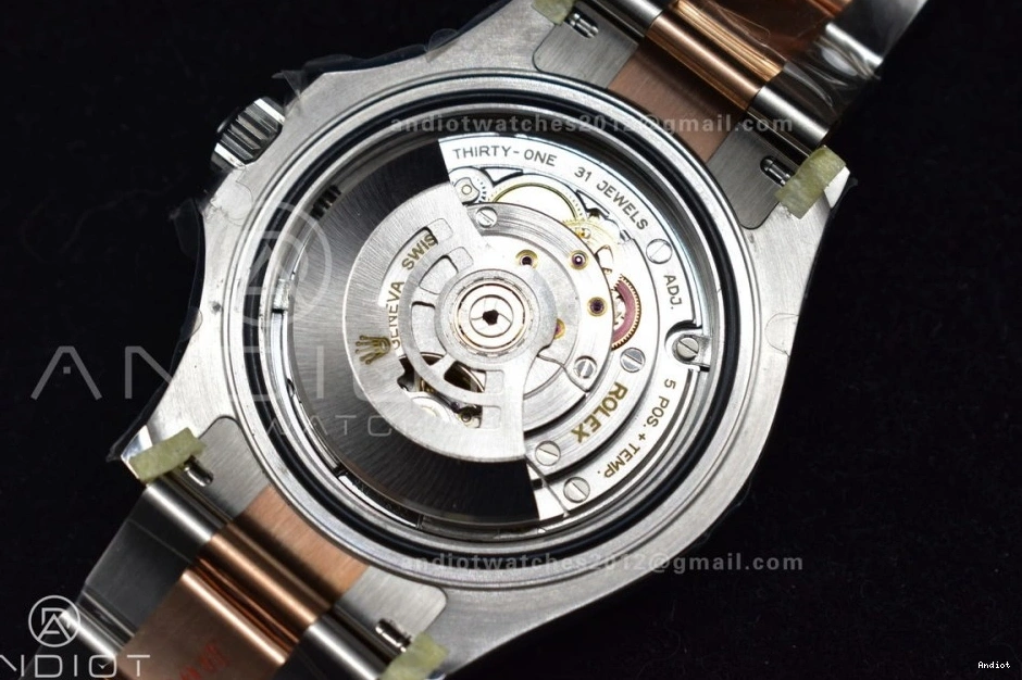 Gold Best Dial Edition Plated VR3235 904L 1:1 Yacht-Master Steel Black Rose Bracelet On 126621 SS Clean 1205